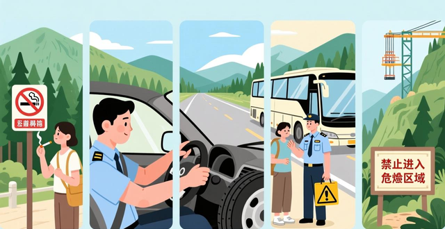 出行提示_?？诼糜伟踩玙?？谖拿髀糜?/></p>
<p>當(dāng)進(jìn)入景區(qū)，或是旅游住宿之地，又或是博物館，以及文物保護(hù)單位等場(chǎng)所之際，務(wù)必要嚴(yán)格去遵守森林防火、消防、安防等一系列安全管理規(guī)定，千萬(wàn)不要在禁煙區(qū)域之時(shí)吸煙，千萬(wàn)別亂去扔煙頭，以此防止引發(fā)火災(zāi)事故。在自駕出行以前，得要確保車況處于良好狀態(tài)，絕不要帶著故障上路。要自覺去遵守道路交通法規(guī)，達(dá)成安全駕駛且還要文明行車。當(dāng)乘坐旅游包車時(shí)，需嚴(yán)格去遵守乘車安全管理規(guī)定，嚴(yán)厲禁止攜帶易燃、易爆、危險(xiǎn)等違禁物品上車。參與高風(fēng)險(xiǎn)項(xiàng)目時(shí)，要依據(jù)自身在健康方面的狀況，根據(jù)自身能力去行事，聽從導(dǎo)游以及景區(qū)工作人員的安全提醒。自我約束著去遵守當(dāng)?shù)卣约坝嘘P(guān)部門所發(fā)布的公告，還有警示提示，千萬(wàn)不要擅自進(jìn)入那些沒有開發(fā)，并且沒有對(duì)社會(huì)公眾開放的無人島、海灘、自然保護(hù)區(qū)、水庫(kù)等不明確區(qū)域，以及“網(wǎng)紅景點(diǎn)”去開展探險(xiǎn)、觀光、戲水、野泳、露營(yíng)等活動(dòng)，始終要做到敬畏法律、敬畏自然、敬畏生命。</p>
<p>04</p>
<p>自覺做到文明出游</p>
<p>增強(qiáng)那種文明旅游相關(guān)的意識(shí)，倡導(dǎo)在那種用餐的時(shí)候，使用公勺公筷這樣子的東西，要愛護(hù)珍惜食物，對(duì)垃圾進(jìn)行分類，大力去弘揚(yáng)勤儉節(jié)約的傳統(tǒng)美德，樹立綠色低碳的消費(fèi)理念，培育健康文明的生活方式，做到適度消費(fèi)，按照適量的標(biāo)準(zhǔn)去點(diǎn)餐，堅(jiān)決反對(duì)餐飲浪費(fèi)行為。要做到遵守法律，恪守公德，講究文明禮儀，得尊重當(dāng)?shù)仫L(fēng)俗習(xí)慣，尊重其文化傳統(tǒng)，尊重其宗教信仰，愛護(hù)所處環(huán)境，保護(hù)文物古跡，舉止需得體，不能隨地吐痰，不可亂扔廢棄物，不要大聲喧嘩，不在公共場(chǎng)所吸煙，用餐時(shí)依據(jù)需求點(diǎn)餐，提倡“光盤行動(dòng)”，杜絕“舌尖上的浪費(fèi)”，積極去倡導(dǎo)文明出游新風(fēng)尚，傳遞正能量。</p>
<p>05</p>
<p>妥善應(yīng)對(duì)突發(fā)情況</p>
<p>發(fā)生涉旅<a href=